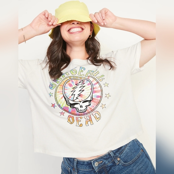Grateful Dead Cropped Stealie Tee, Large, NWT - Picture 2 of 4
